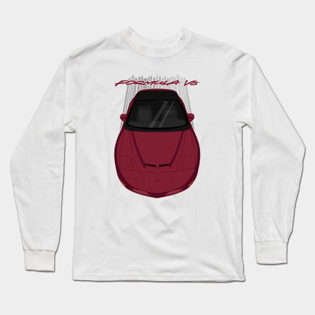 Pontiac Firebird Formula 4thgen 1993-1997 - Maroon Long Sleeve T-Shirt by V8social